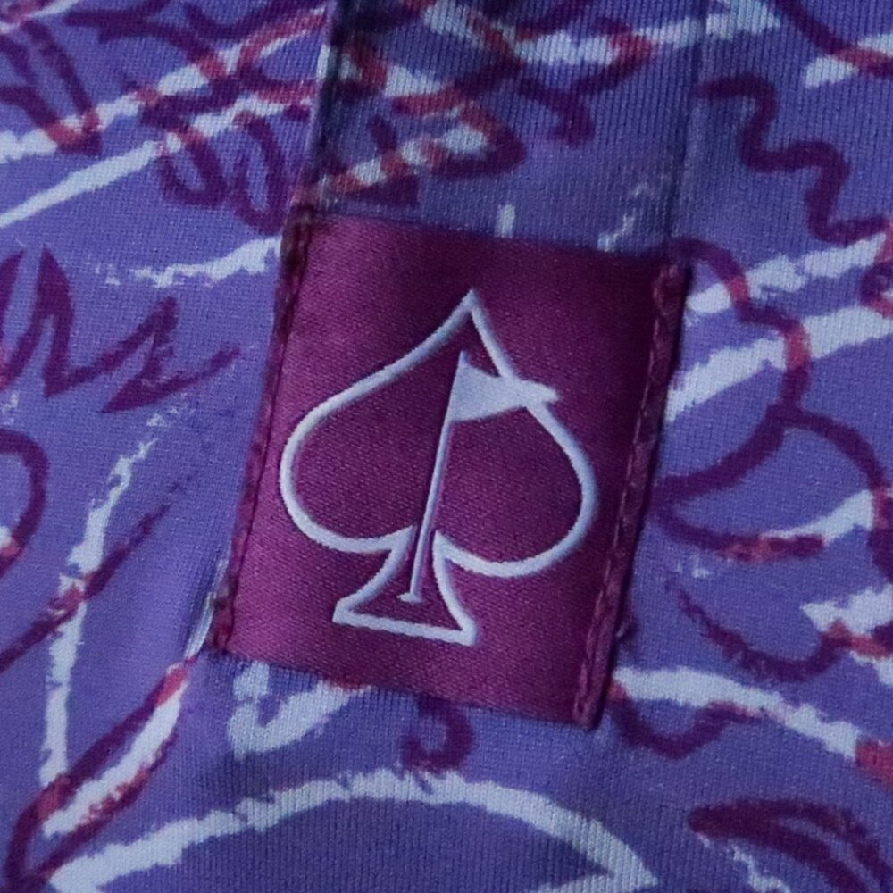 Pins and Aces Purple Guitar Stretch Polo (XXL) Flawless! ⛳️ ⛳️